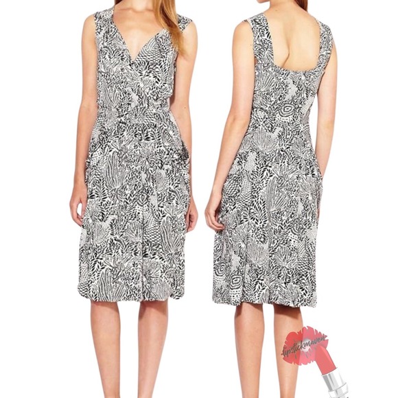 Marc By Marc Jacobs Dresses & Skirts - Marc by Marc Jacobs Dress Women Medium Swan Draped Black & White Print‎